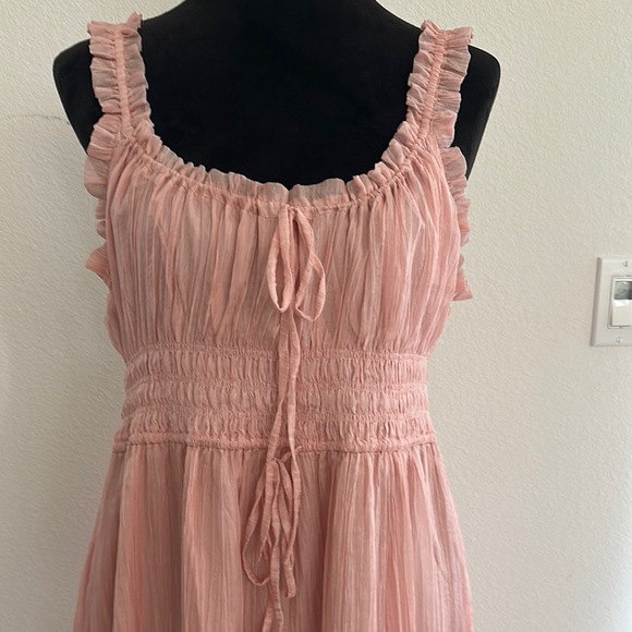 Astr Pink Ruched Maxi Dress - Picture 2 of 5